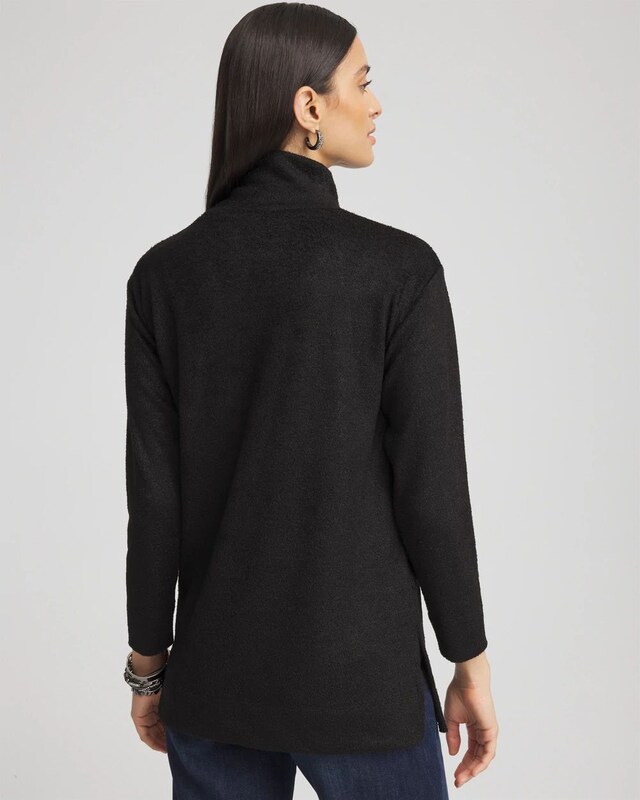Cozy Mock Neck Jacquard Tunic - image 3